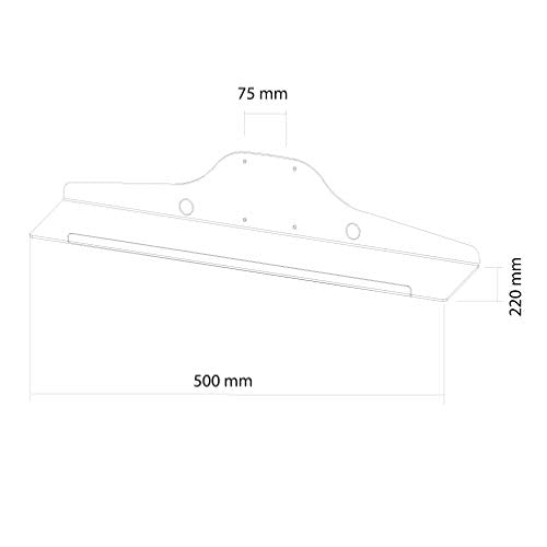 NewStar Universal Keyboard & Mouse Shelf (width: 50 cm) - Silver - Mounting component (shelf) for keyboard / mouse - silver - mounting interface: 75 x 75 mm