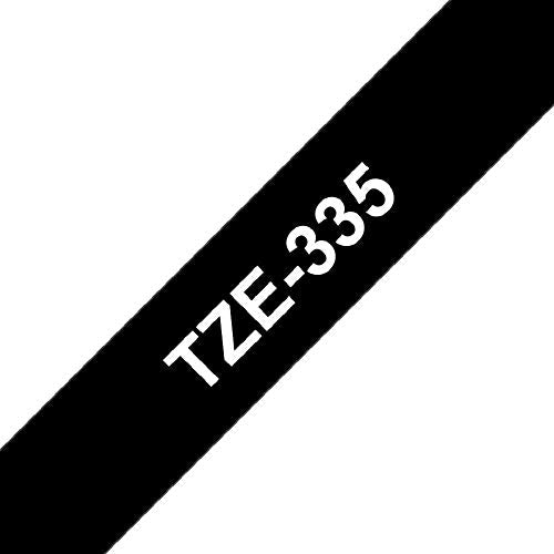 Brother TZe-335 - Standard adhesive - white on black - Roll (1.2 cm x 8 m) 1 roll(s) laminated tape - for Brother PT-D210, D600, H110, P-Touch PT-1005, 1880, E800, H110, P-Touch Cube Plus PT-P710