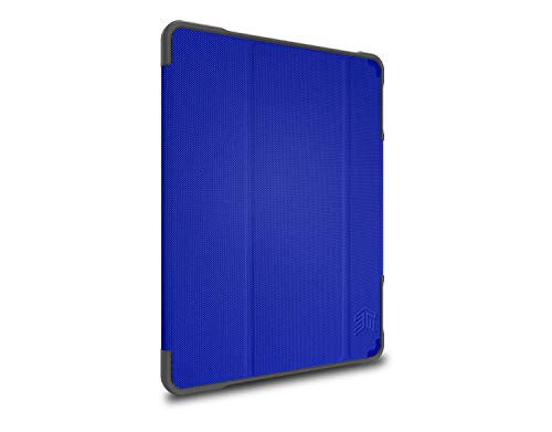 STM Dux Plus Duo 10.2 Inch Apple iPad 7th 8th Generation Folio Tablet Case Blue Polycarbonate TPU Magnetic Closure 6.6 Foot Drop Tested Instant On and