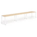 Dynamic Evolve Plus 1200mm Single Row 3 Person Desk Maple Top White Frame BE399