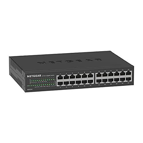 NETGEAR GS324v2 - Switch - unmanaged - 24 x 10/100/1000 - desktop, rack-mountable, wall-mountable