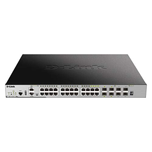 D-Link DGS 3630-28PC - Switch - L3 - Managed - 20 x 10/100/1000 (PoE+) + 4 x combo Gigabit SFP + 4 x 10 Gigabit SFP+ - rack-mountable - PoE+ (370 W)