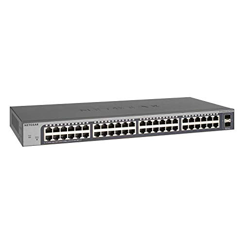 NETGEAR Plus GS750E - Switch - smart - 48 x 10/100/1000 + 2 x Gigabit SFP - desktop, rack-mountable