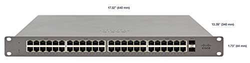 Cisco Meraki Go GS110-48P - Switch - Managed - 48 x 10/100/1000 (PoE+) + 2 x SFP (mini-GBIC) (uplink) - desktop, rack-mountable - PoE+