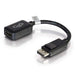 C2G 20cm DisplayPort to HDMI Adapter - DP Male to HDMI Female - Black - DisplayPort cable - DisplayPort (M) to HDMI (F) - 20 cm - black