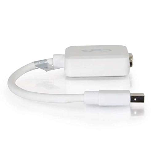 C2G 20cm Mini DisplayPort to VGA Adapter - Thunderbolt to VGA Converter M/F - White - DisplayPort cable - Mini DisplayPort (M) to HD-15 (VGA) (F) - 20 cm - white