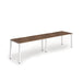 Dynamic Evolve Plus 1200mm Single Row 2 Person Desk Walnut Top White Frame BE357