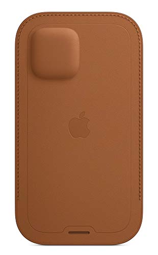 Apple with MagSafe - Protective sleeve for mobile phone - leather - saddle brown - for iPhone 12, 12 Pro