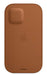 Apple with MagSafe - Protective sleeve for mobile phone - leather - saddle brown - for iPhone 12, 12 Pro