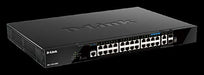 D-Link DGS 1520-28MP - Switch - L3 - smart - 20 x 10/100/1000 (PoE+) + 4 x 2.5G (PoE+) + 2 x 10 Gigabit Ethernet + 2 x 10 Gigabit SFP+ - rack-mountable - PoE+ (370 W)