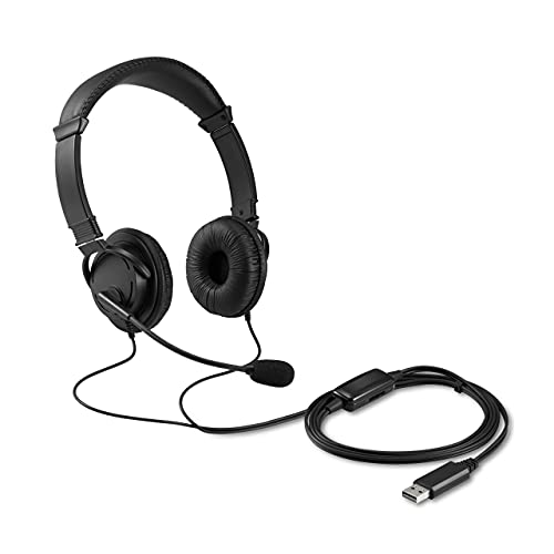 Kensington USB Hi-Fi Headphones - Headphones with mic - on-ear - wired - USB