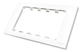 VISION Techconnect Modular AV Faceplate - LIFETIME WARRANTY - Double-Gang UK surround - frame which accommodates 5 modules - fits to TC3 BACKBOX2G, TC3 BACKBOX2GT, or TC2 MUDRING2G, or any standard double-gang UK backbox (pattress) 146 x 86mm / 5.8 x 3.4" - plastic - white