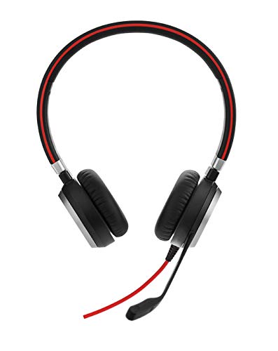 Best Value Jabra Evolve 40 Stereo headset only with 3.5mm jack (without USB controller)- optimised for unified communications for PC.