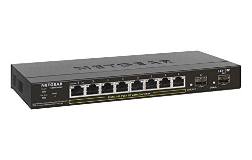 NETGEAR Smart GS310TP - Switch - smart - 8 x 10/100/1000 (PoE+) + 2 x SFP - desktop - PoE+ (55 W)