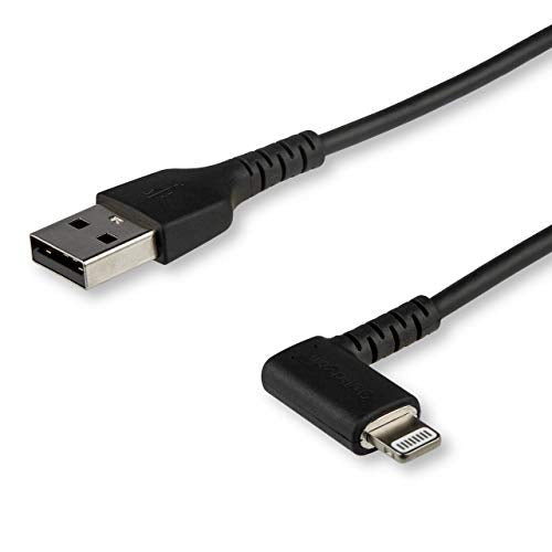 StarTech.com 2m Angled Lightning to USB Cable - Apple MFi Certified - Black