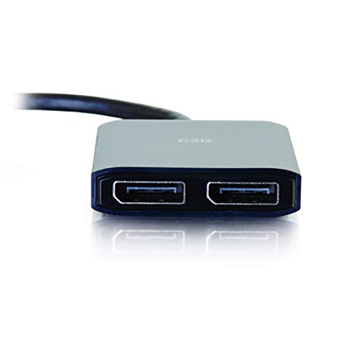 C2G DisplayPort 1.2 to Dual DisplayPort MST Hub - Video/audio splitter - 2 x DisplayPort - desktop