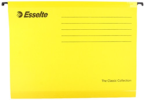 Best Value Esselte 90314 Classic Suspension Files For A4 Format - Yellow, Pack of 25