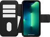 OtterBox - Flip cover for mobile phone - with MagSafe - synthetic leather, magnet - shadow black - for Apple iPhone 13, 13 Pro