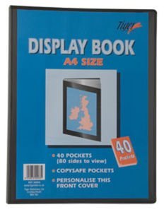 Best Value Tiger A4 Presentation Display Book with 20 Pockets (Black) | NUS Approved | 40 Views