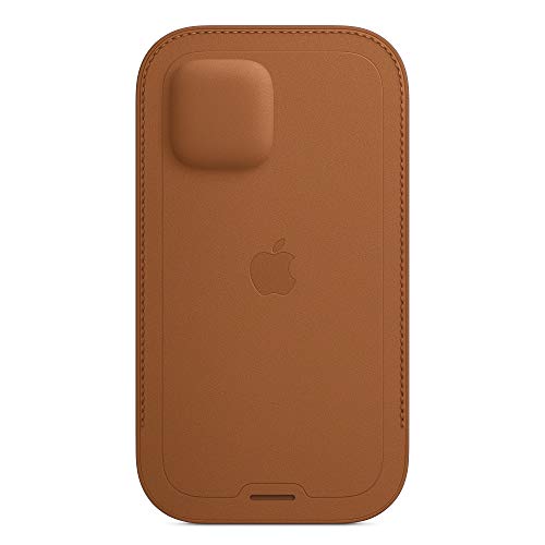 Apple with MagSafe - Protective sleeve for mobile phone - leather - saddle brown - for iPhone 12, 12 Pro