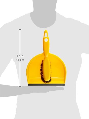 Best Value Abbey Plastic Dustpan and Brush Set, Yellow