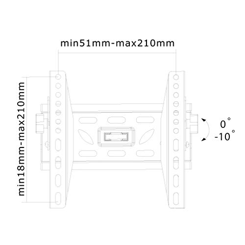 NewStar TV/Monitor Wall Mount (tiltable) for 22"-40" Screen - Black - Wall mount for LCD TV - black - screen size: 22"-40"