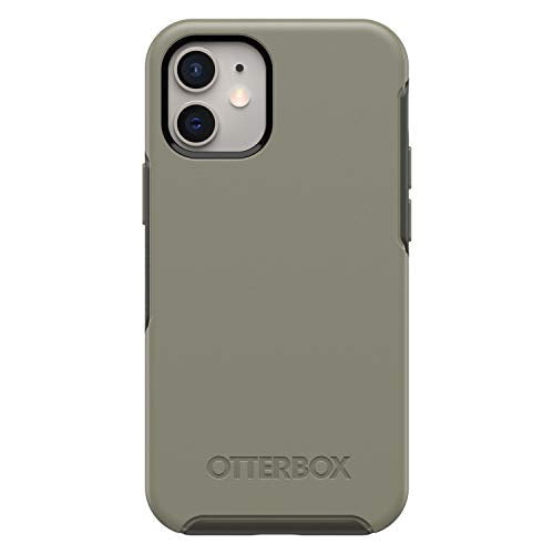 OtterBox Symmetry Series Antimicrobial - Back cover for mobile phone - polycarbonate, synthetic rubber - earl grey - slim design - for Apple iPhone 12 mini