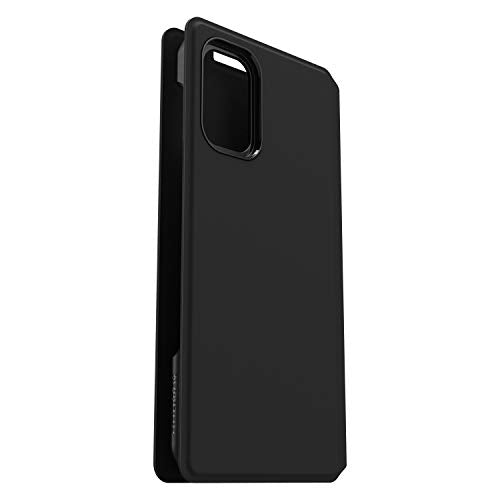 OtterBox Strada Via Sleek Soft Touch Protective Phone Case for Samsung Galaxy S20 Plus Black Night Booklet Style Folio Slim Profile Magnetic Latch