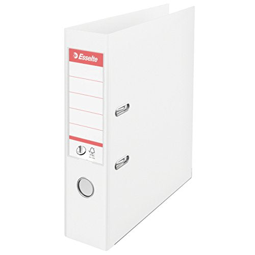 Best Value Esselte 811300 No. 1 Power A4 Lever Arch File with 75 mm Spine - White, Pack of 10