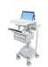 Ergotron StyleView - Cart for notebook / keyboard / mouse (open architecture) - medical - aluminium, zinc-plated steel, high-grade plastic - grey, white, polished aluminium - screen size: 17.3" wide - output: AC 230 V - 40 Ah - lithium iron phosphate