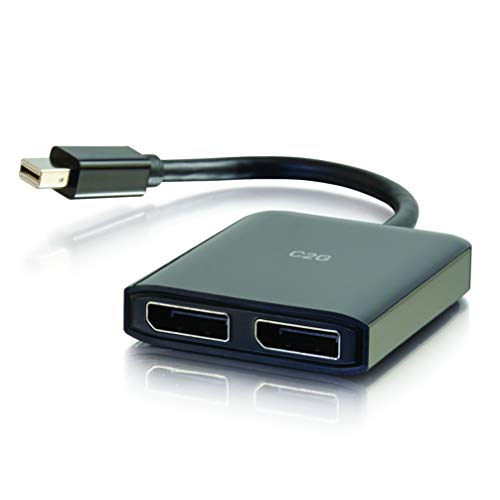 C2G Mini DisplayPort 1.2 to Dual DisplayPort MST Hub - Video/audio splitter - 2 x DisplayPort - desktop