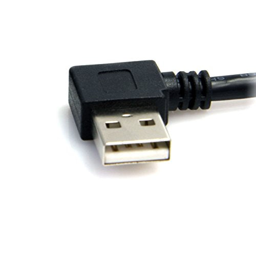 StarTech.com 3 ft / 91cm A Right Angle to B Right Angle USB Cable - 0.91m Right Angle USB 2.0 - 1x USB A 1x USB B - Black (USB2HAB2RA3)