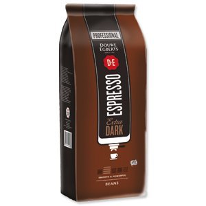 Best Value Douwe Egberts Extra Dark Roast Coffee Beans 1kg Ref 433000