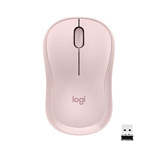 Logitech M220 Silent - Mouse - right and left-handed - optical - 3 buttons - wireless - 2.4 GHz - USB wireless receiver - rose