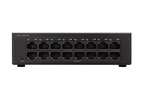 Cisco Small Business SF110D-16 - Switch - unmanaged - 16 x 10/100 - desktop, wall-mountable