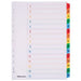 Best Value Mylar punched Dividers A4 15 Part Colour Tabs