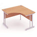 Dynamic Impulse 1200mm Corner Desk Oak Top Silver Cantilever Leg MI000819