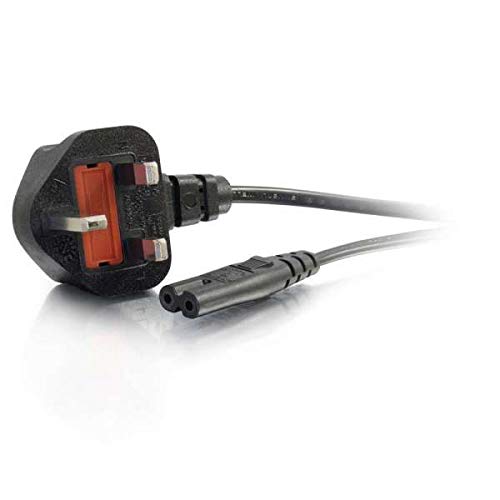 C2G Non-Polarised Power Cord - Power cable - IEC 60320 C7 to BS 1363 (M) - AC 250 V - 1 m - molded - black - United Kingdom