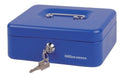 Best Value Robust steel-construction cash box Blue 8 Inch