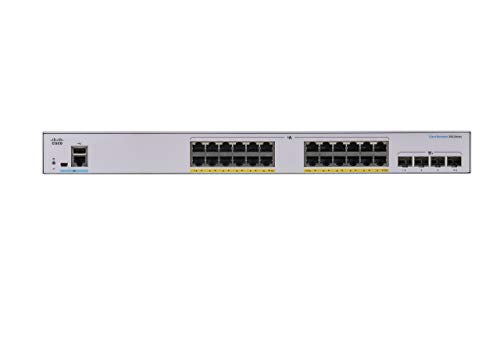 Cisco Business 350 Series 350-24FP-4X - Switch - L3 - Managed - 24 x 10/100/1000 (PoE+) + 4 x 10 Gigabit SFP+ - rack-mountable - PoE+ (370 W)