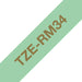 Brother TZe-RM34 - Satin - gold on mint green - Roll (1.2 cm x 4 m) 1 roll(s) ribbon tape - for P-Touch Embellish