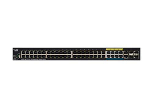 Cisco Small Business SG350X-48PV - Switch - Managed - 40 x 10/100/1000 (PoE+) + 8 x 100/1000/2.5G/5G (PoE+) + 2 x combo 10 Gigabit SFP+ + 2 x 10 Gigabit SFP+ - rack-mountable - PoE+ (740 W)