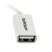 StarTech.com UUSBOTGW 5in White Micro USB to USB OTG Host Adapter M/F