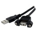 StarTech 2 ft Panel Mount USB Cable A to A