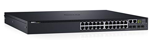 Dell Networking S3124P - Switch - L3 - Managed - 24 x 10/100/1000 (PoE+) + 2 x 10 Gigabit SFP+ + 2 x combo Gigabit SFP - front to back airflow - rack-mountable - PoE+ (30.8 W) - with 1 Year ProSupport with Next Business Day On-Site Service