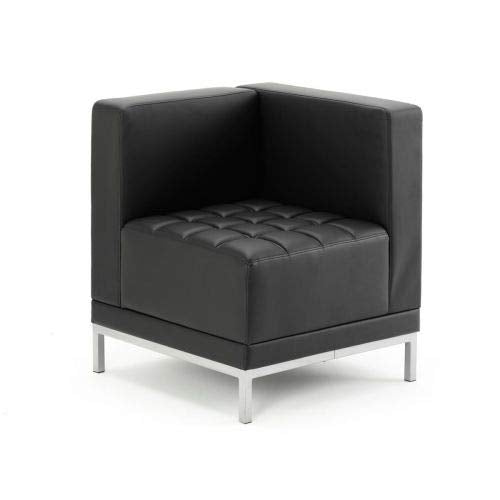 Infinity Modular Corner Unit Sofa Black Soft Bonded Leather BR000198