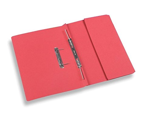 Best Value Rexel Jiffex Foolscap Transfer File with Pocket - Red (Pack of 25)