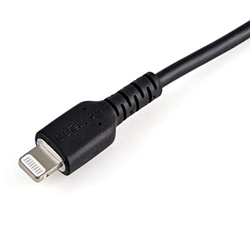 StarTech 15cm Durable USB A to Lightning Apple MFI Certified Cable Black