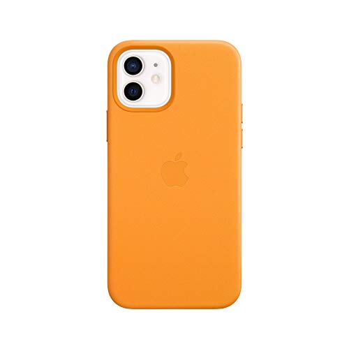 Apple Case with MagSafe - Back cover for mobile phone - leather - california poppy - for iPhone 12, 12 Pro