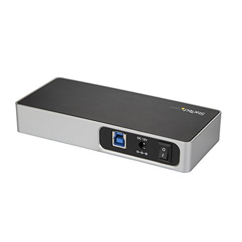 StarTech HB30C5A2CSC USB C Hub 7 Port USB-C to 5x USB-A and 2x USB-C Charging Station - Black/Silver